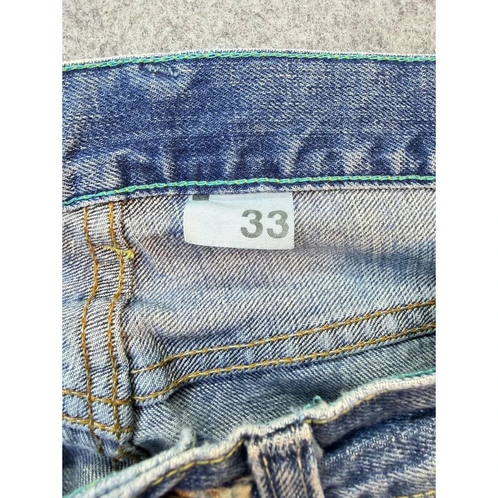 Loomstate Men's Jeans 32x28 Organic‎ Cotton Button Fly Blue Denim